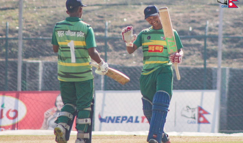 यु–१९ क्रिकेटको उपाधिका लागि सुदूरपश्चिम र लुम्बिनीबीच प्रतिस्पर्धा हुँदै