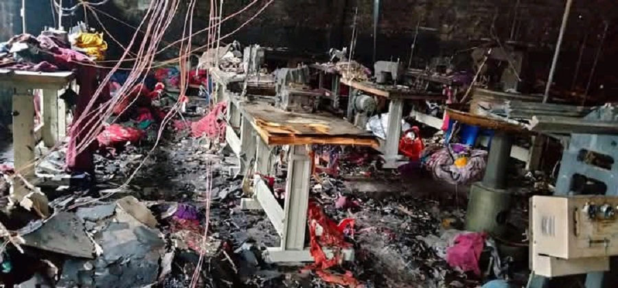 बझाङमा गार्मेन्ट उद्योगमा भीषण आगलागी