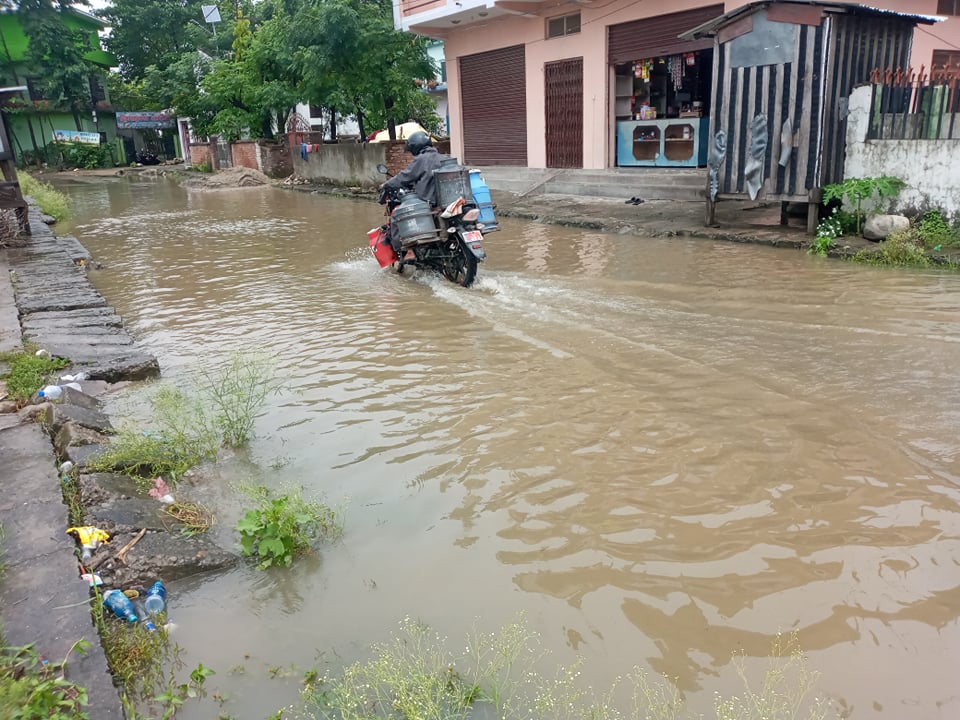 कैलालीको अत्तरिया क्षेत्रमा बाढी, मोहना र कर्णालीमा पानीको सतह बढ्यो