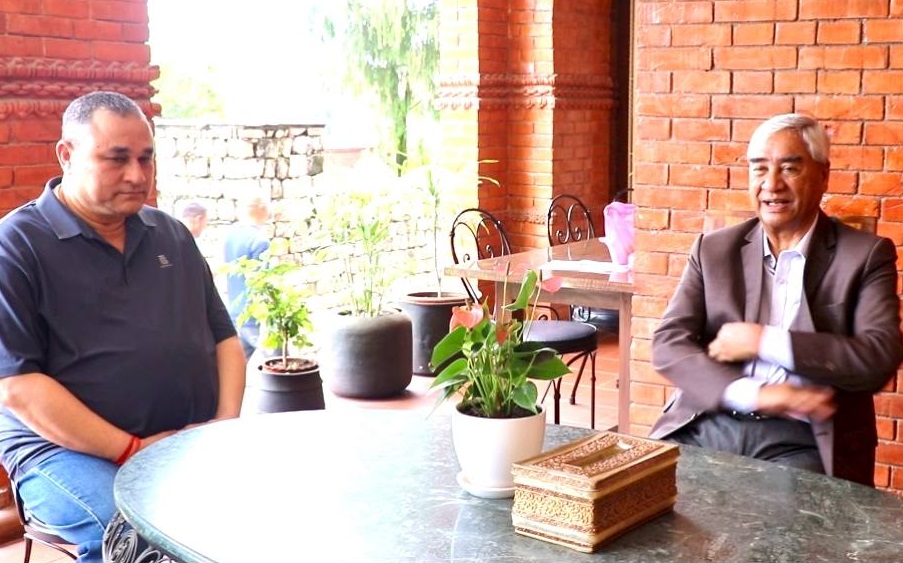 सुदूरपश्चिमका मुख्यमन्त्री शाहले भेटे सभापति देउवालाई