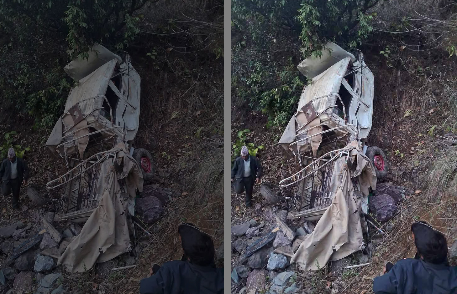 डडेल्धुरामा जिप दुर्घटना हुँदा दुई जना घाइते